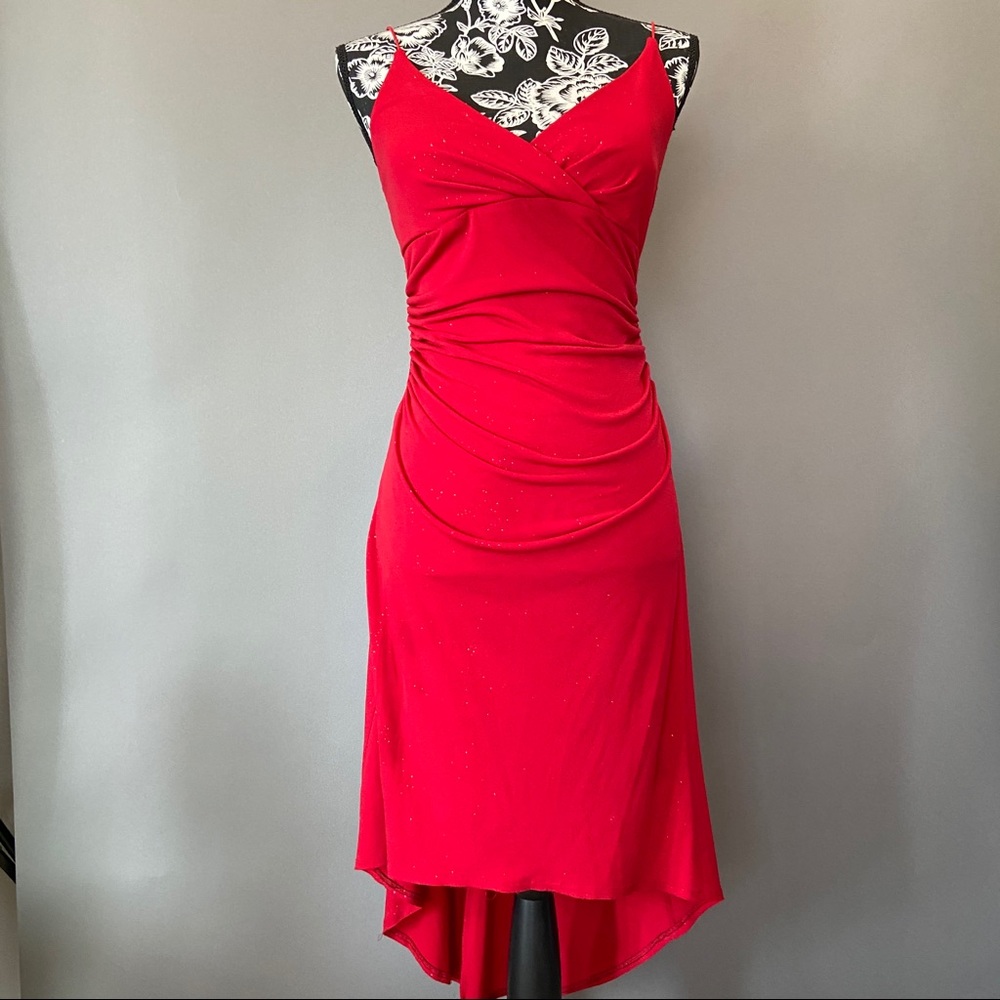 Red cocktail dress